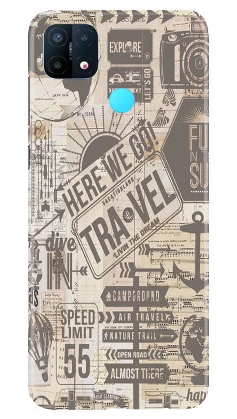 Travel Mobile Back Case for Oppo A15 (Design - 104) Travel Case for Oppo A15 (Design - 104)