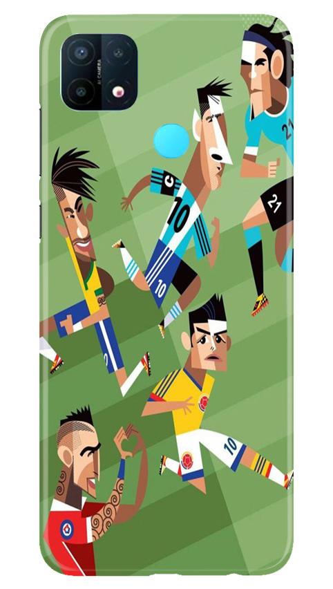 Football Mobile Back Case for Oppo A15 (Design - 166) Football Case for Oppo A15 (Design - 166)