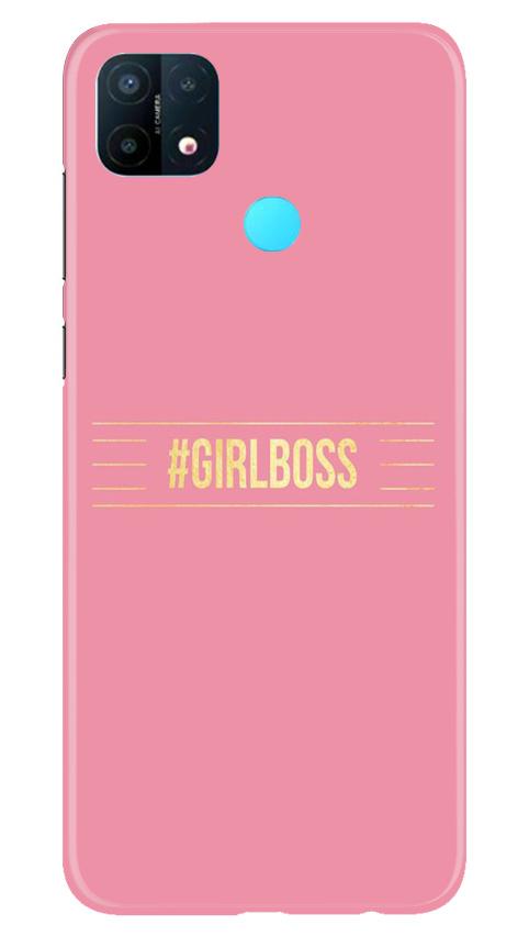 Girl Boss Pink Mobile Back Case for Oppo A15 (Design - 263) Girl Boss Pink Case for Oppo A15 (Design No. 263)