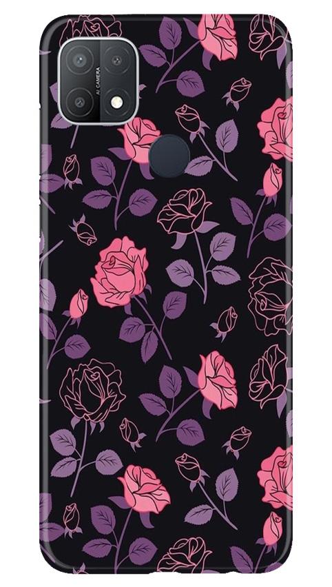 Rose Pattern Mobile Back Case for Oppo A15s (Design - 2) Rose Pattern Case for Oppo A15s
