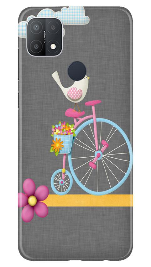 Sparron with cycle Mobile Back Case for Oppo A15s (Design - 34) Sparron with cycle Case for Oppo A15s