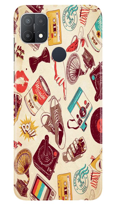 Vintage Mobile Back Case for Oppo A15s (Design - 35) Vintage Case for Oppo A15s