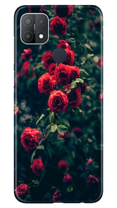 Red Rose Mobile Back Case for Oppo A15s (Design - 66) Red Rose Case for Oppo A15s