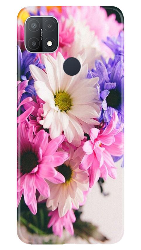 Coloful Daisy Mobile Back Case for Oppo A15s (Design - 73) Coloful Daisy Case for Oppo A15s