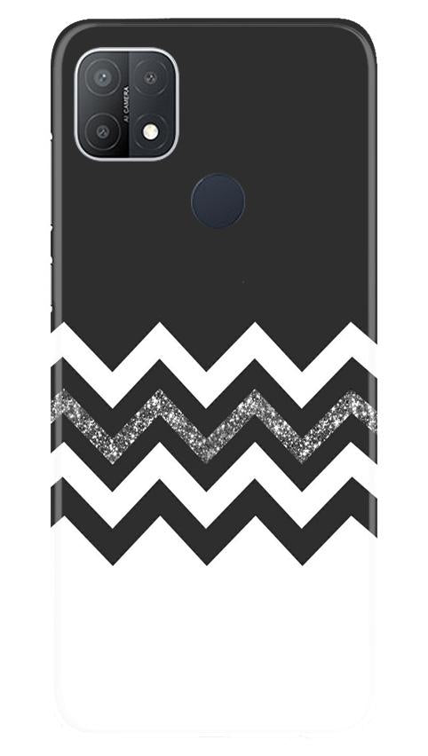 Black white Pattern2Mobile Back Case for Oppo A15s (Design - 83) Black white Pattern2Case for Oppo A15s