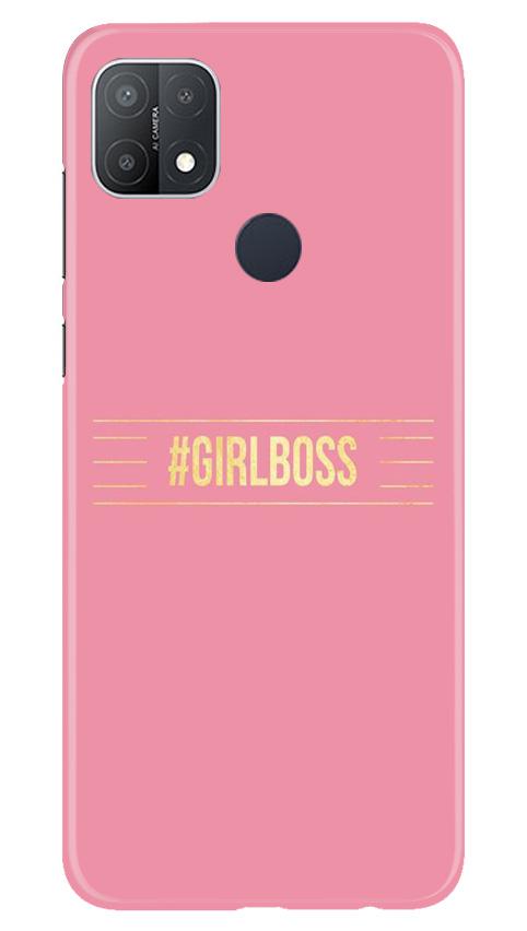 Girl Boss Pink Mobile Back Case for Oppo A15s (Design - 263) Girl Boss Pink Case for Oppo A15s (Design No. 263)
