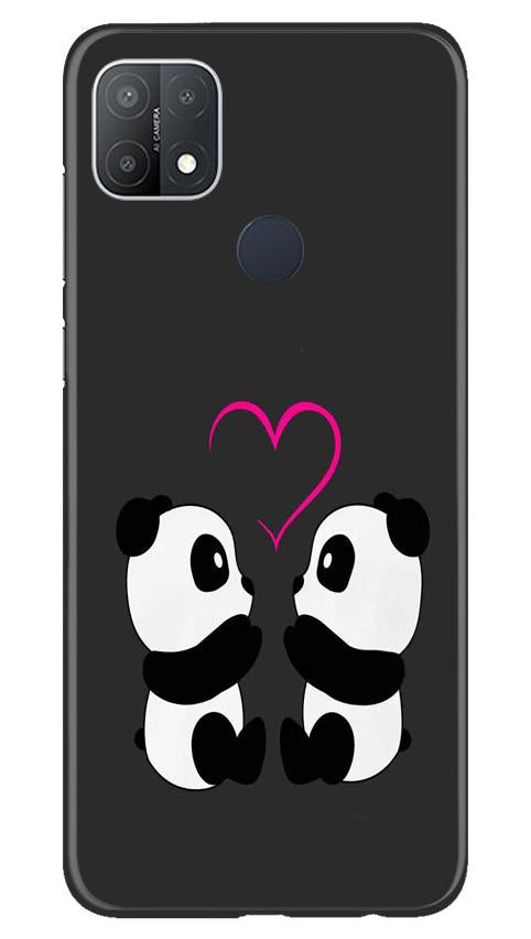 Panda Love Mobile Back Case for Oppo A15s (Design - 398) Panda Love Mobile Back Case for Oppo A15s (Design - 398)