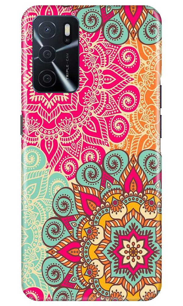 Rangoli art2 Mobile Back Case for Oppo A16 (Design - 29) Rangoli art2 Case for Oppo A16