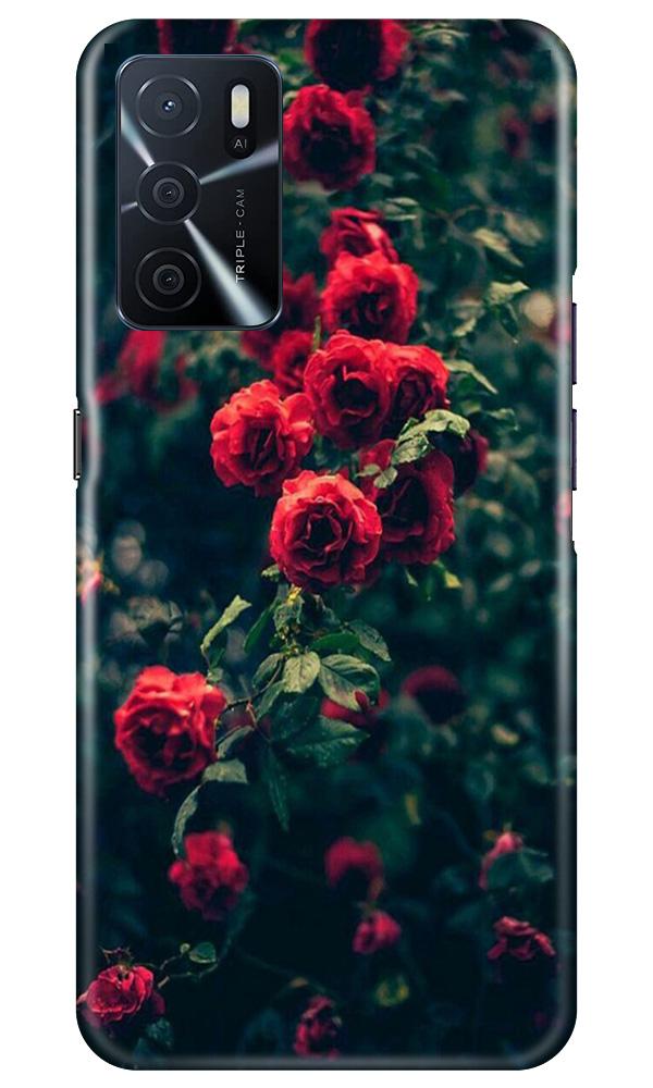 Red Rose Mobile Back Case for Oppo A16 (Design - 66) Red Rose Case for Oppo A16