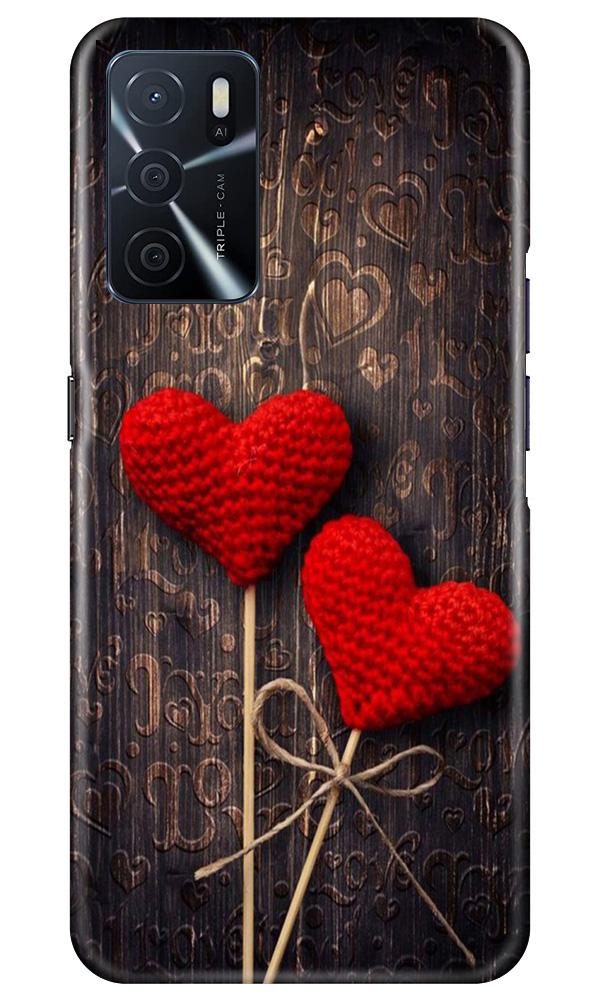 Red Hearts Mobile Back Case for Oppo A16 (Design - 80) Red Hearts Case for Oppo A16