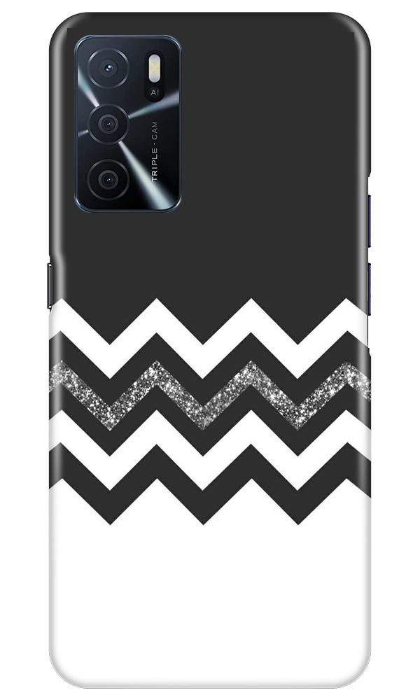 Black white Pattern2Mobile Back Case for Oppo A16 (Design - 83) Black white Pattern2Case for Oppo A16