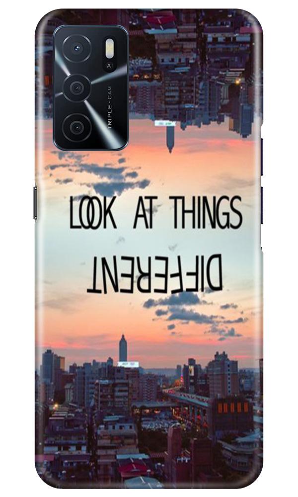 Look at things different Mobile Back Case for Oppo A16 (Design - 99) Look at things different Case for Oppo A16