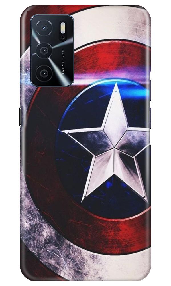 Captain America Shield Mobile Back Case for Oppo A16 (Design - 250) Captain America Shield Case for Oppo A16 (Design No. 250)