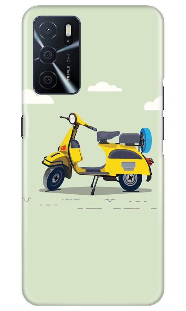 Vintage Scooter Mobile Back Case for Oppo A16 (Design - 260) Vintage Scooter Case for Oppo A16 (Design No. 260)