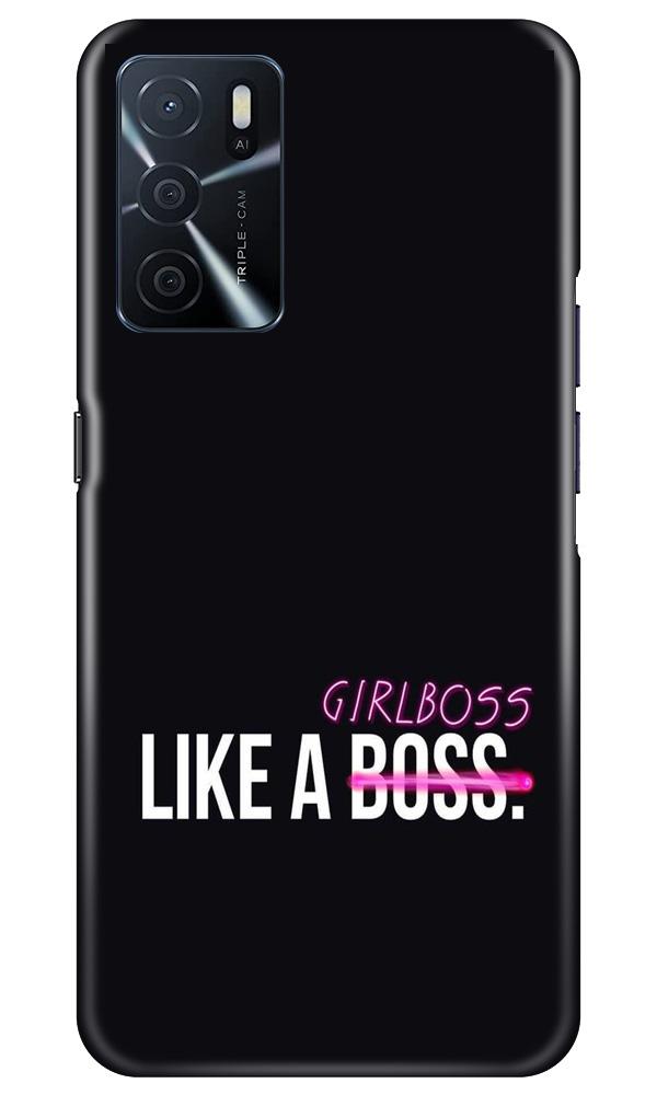Like a Girl Boss Mobile Back Case for Oppo A16 (Design - 265) Like a Girl Boss Case for Oppo A16 (Design No. 265)