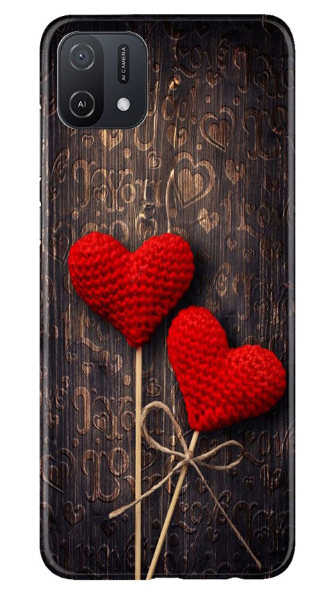 Red Hearts Mobile Back Case for Oppo A16K (Design - 80) Red Hearts Case for Oppo A16K