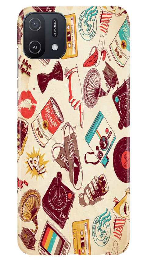 Vintage Mobile Back Case for Oppo A16e (Design - 35) Vintage Case for Oppo A16e