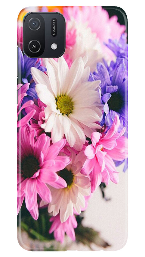Coloful Daisy Mobile Back Case for Oppo A16e (Design - 73) Coloful Daisy Case for Oppo A16e