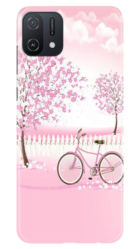 Pink Flowers Cycle Mobile Back Case for Oppo A16e (Design - 102) Pink Flowers Cycle Case for Oppo A16e (Design - 102)