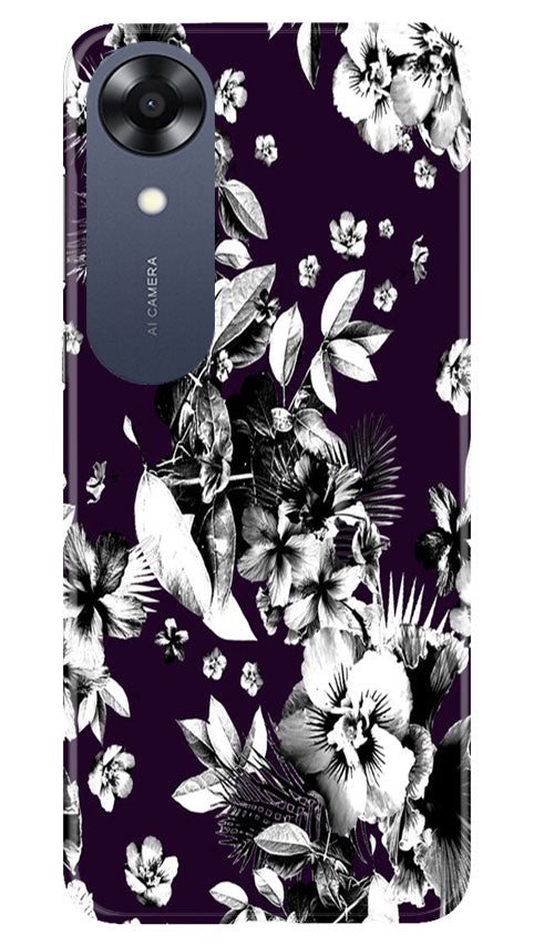 white flowers Mobile Back Case for Oppo A17K (Design - 7) white flowers Case for Oppo A17K