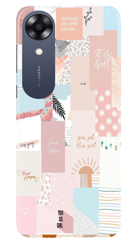 Shinny Blue Background Mobile Back Case for Oppo A17K (Design - 32) Shinny Blue Background Case for Oppo A17K