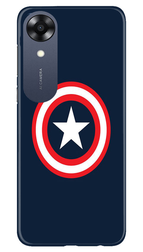 Captain America Mobile Back Case for Oppo A17K (Design - 42) Captain America Case for Oppo A17K