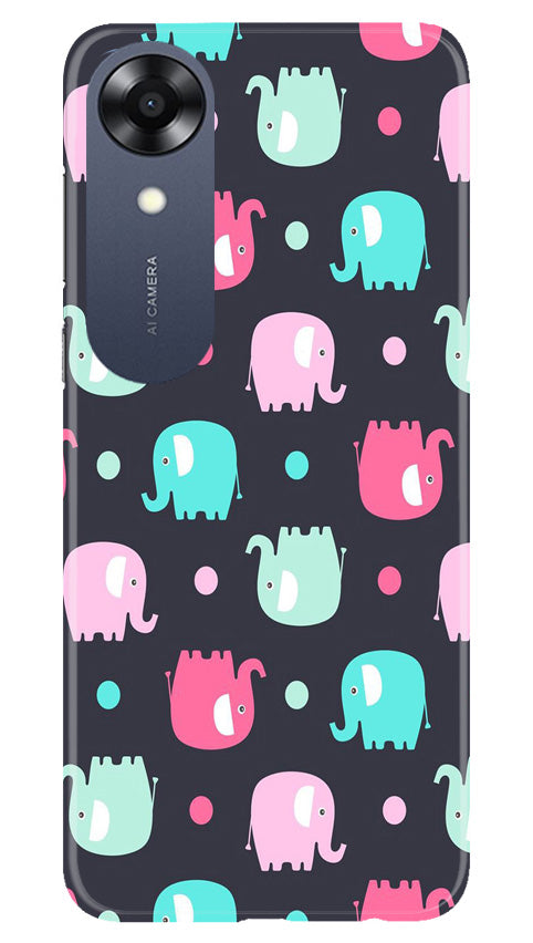 Elephant Baground Mobile Back Case for Oppo A17K (Design - 44) Elephant Baground Case for Oppo A17K