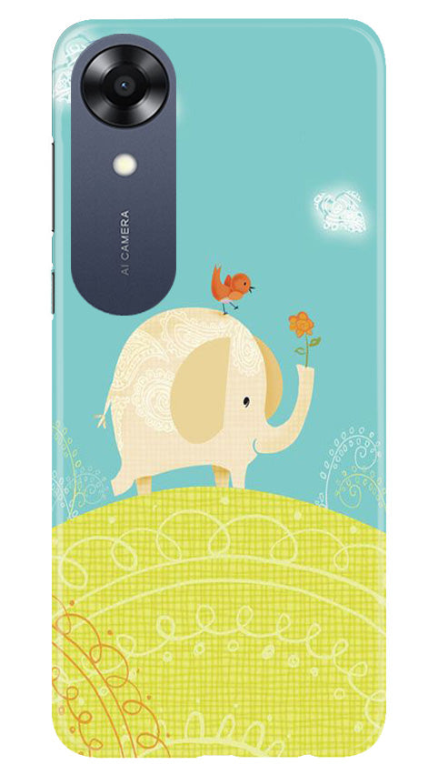 Elephant Painting Mobile Back Case for Oppo A17K (Design - 46) Elephant Painting Case for Oppo A17K
