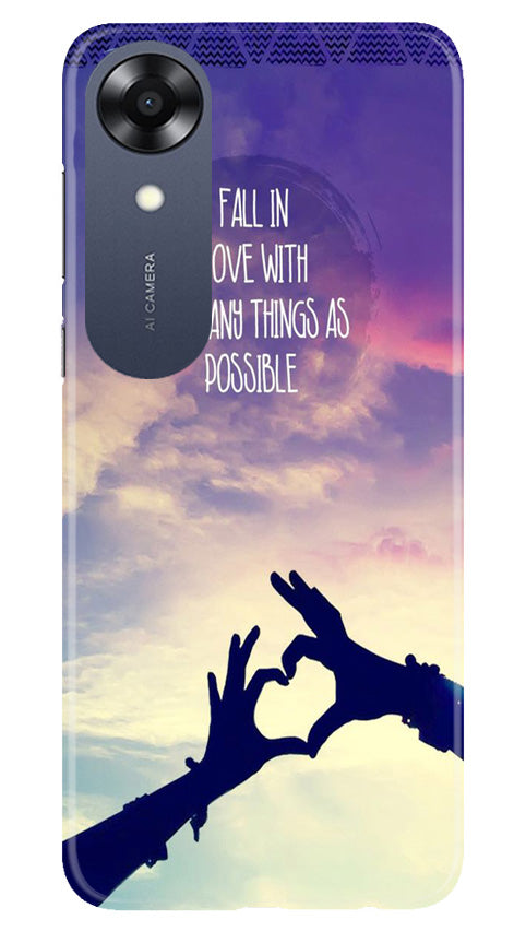 Fall in love Mobile Back Case for Oppo A17K (Design - 50) Fall in love Case for Oppo A17K