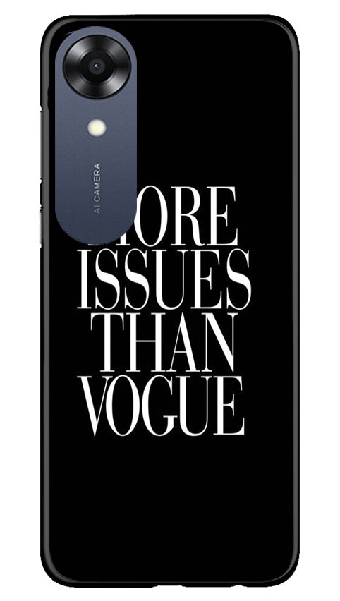 More Issues than Vague Mobile Back Case for Oppo A17K (Design - 74) More Issues than Vague Case for Oppo A17K