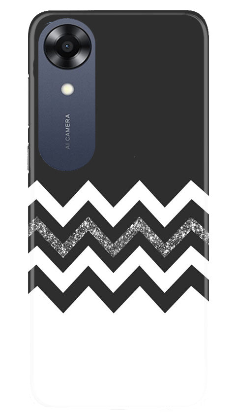 Black white Pattern2Mobile Back Case for Oppo A17K (Design - 83) Black white Pattern2Case for Oppo A17K