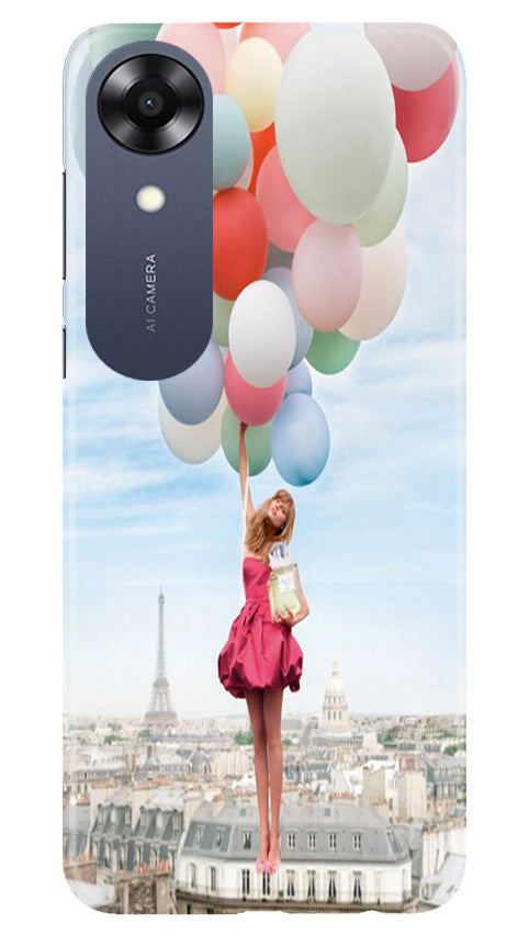 Girl with Baloon Mobile Back Case for Oppo A17K (Design - 84) Girl with Baloon Case for Oppo A17K