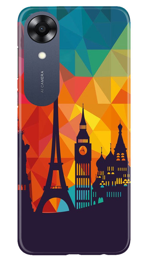 Eiffel Tower2 Mobile Back Case for Oppo A17K (Design - 91) Eiffel Tower2 Case for Oppo A17K