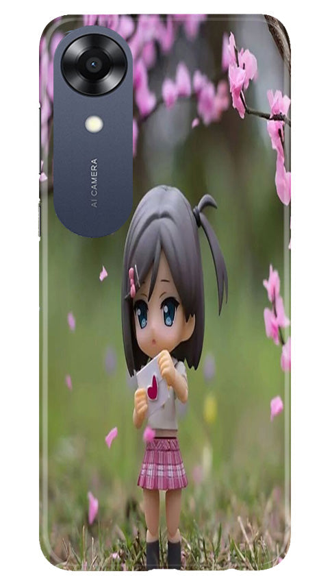 Cute Girl Mobile Back Case for Oppo A17K (Design - 92) Cute Girl Case for Oppo A17K