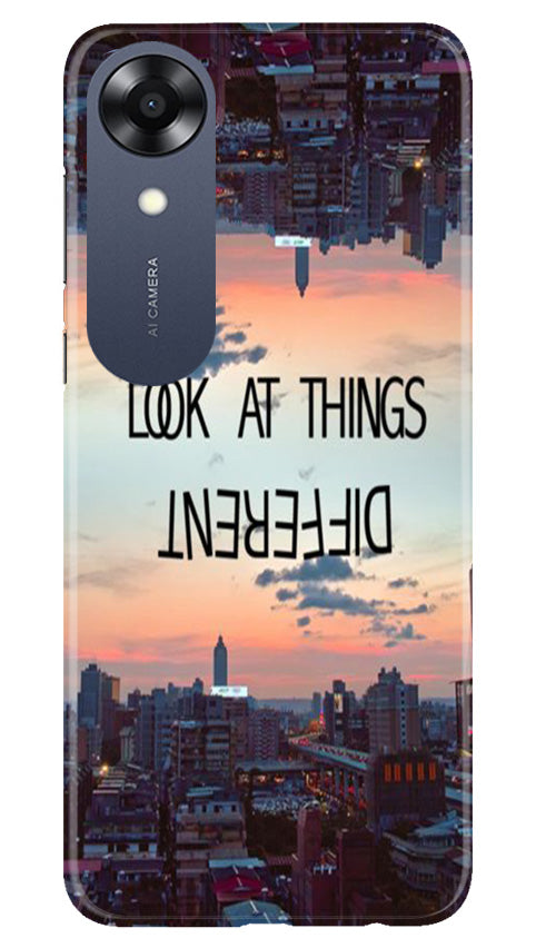 Look at things different Mobile Back Case for Oppo A17K (Design - 99) Look at things different Case for Oppo A17K