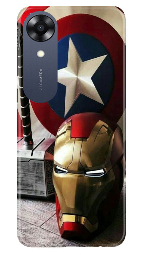 Ironman Captain America Mobile Back Case for Oppo A17K (Design - 223) Ironman Captain America Case for Oppo A17K (Design No. 223)