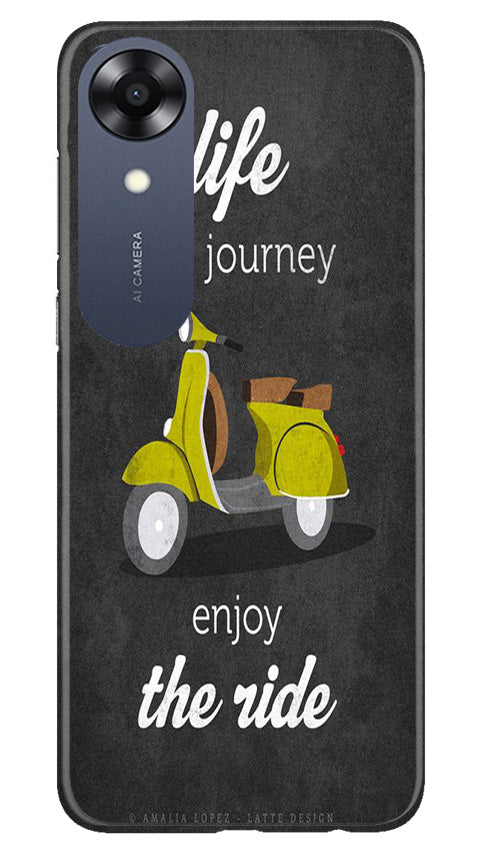 Life is a Journey Mobile Back Case for Oppo A17K (Design - 230) Life is a Journey Case for Oppo A17K (Design No. 230)