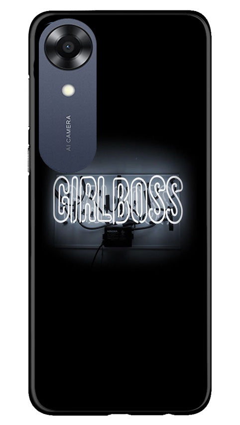 Girl Boss Black Mobile Back Case for Oppo A17K (Design - 237) Girl Boss Black Case for Oppo A17K (Design No. 237)