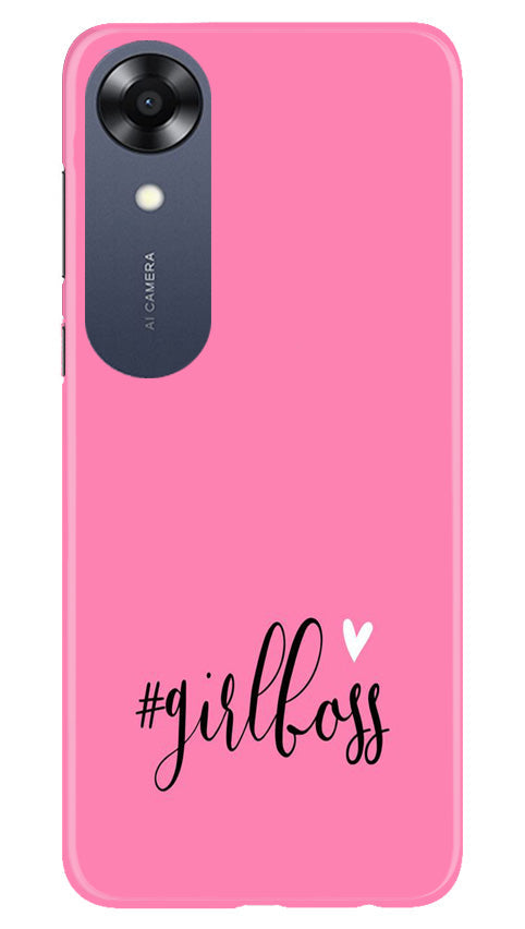 Girl Boss Pink Mobile Back Case for Oppo A17K (Design - 238) Girl Boss Pink Case for Oppo A17K (Design No. 238)