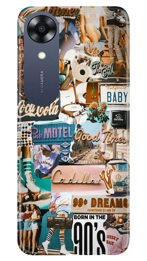 Vintage Design Mobile Back Case for Oppo A17K (Design - 253) Vintage Design Case for Oppo A17K (Design No. 253)