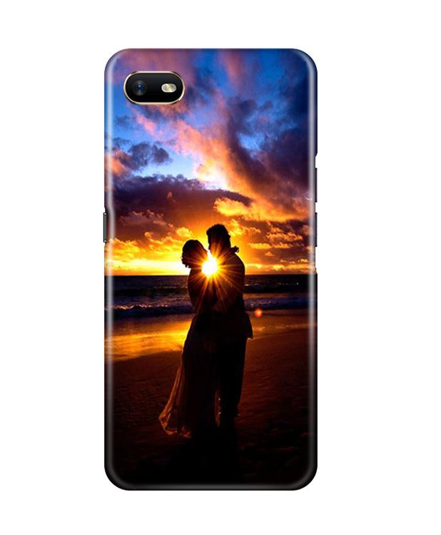 Couple Sea shore Mobile Back Case for Oppo A1K (Design - 13) Couple Sea shore Case for Oppo A1K