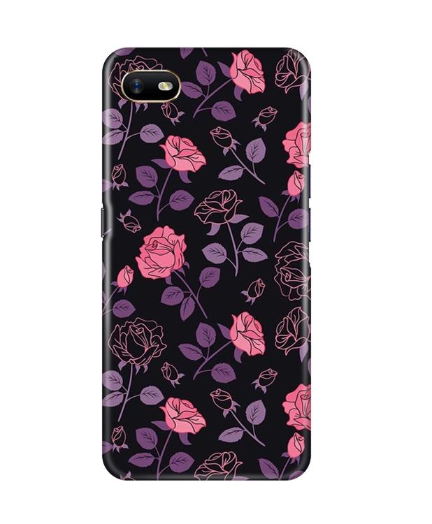 Rose Black Background Mobile Back Case for Oppo A1K (Design - 27) Rose Black Background Case for Oppo A1K