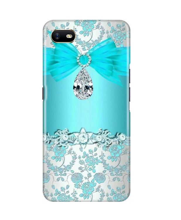 Shinny Blue Background Mobile Back Case for Oppo A1K (Design - 32) Shinny Blue Background Case for Oppo A1K