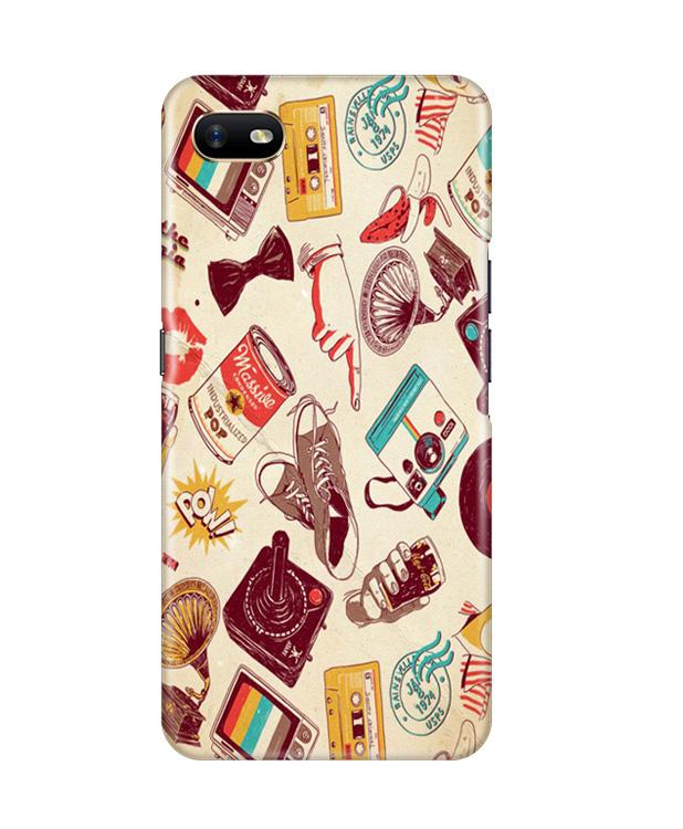 Vintage Mobile Back Case for Oppo A1K (Design - 35) Vintage Case for Oppo A1K