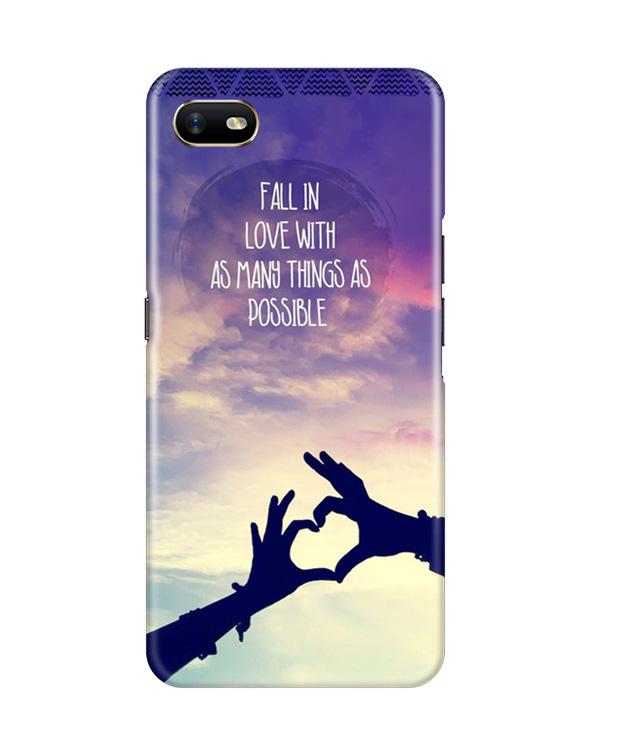 Fall in love Mobile Back Case for Oppo A1K (Design - 50) Fall in love Case for Oppo A1K