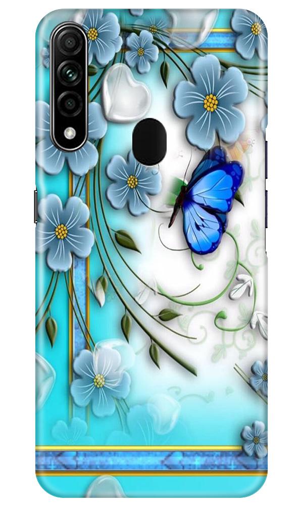 Blue Butterfly Mobile Back Case for Oppo A31 (Design - 21) Blue Butterfly Case for Oppo A31