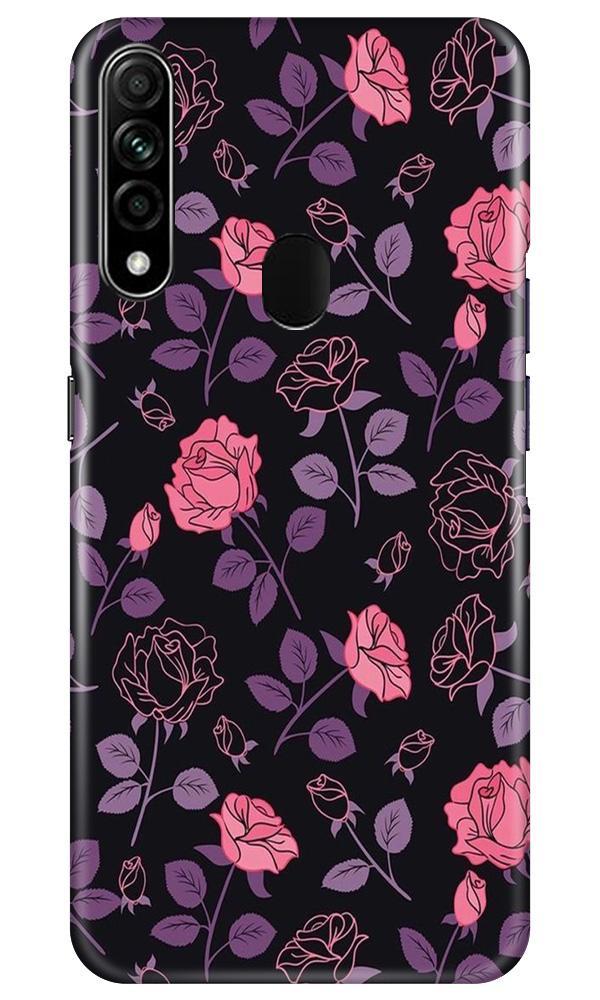Rose Black Background Mobile Back Case for Oppo A31 (Design - 27) Rose Black Background Case for Oppo A31