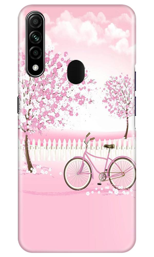 Pink Flowers Cycle Mobile Back Case for Oppo A31 (Design - 102) Pink Flowers Cycle Case for Oppo A31 (Design - 102)