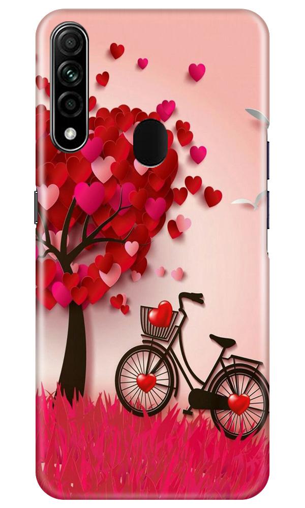 Red Heart Cycle Mobile Back Case for Oppo A31 (Design - 222) Red Heart Cycle Case for Oppo A31 (Design No. 222)