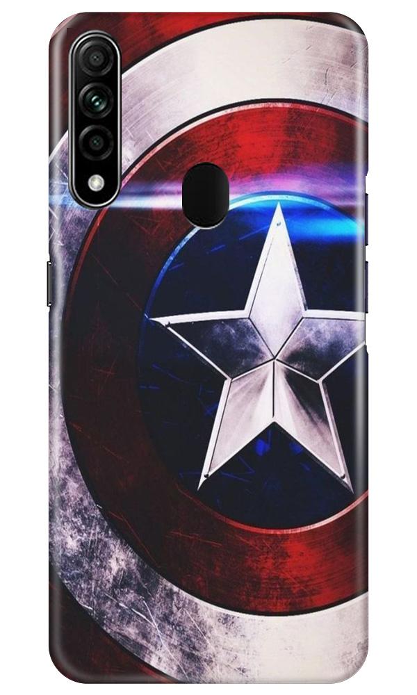 Captain America Shield Mobile Back Case for Oppo A31 (Design - 250) Captain America Shield Case for Oppo A31 (Design No. 250)